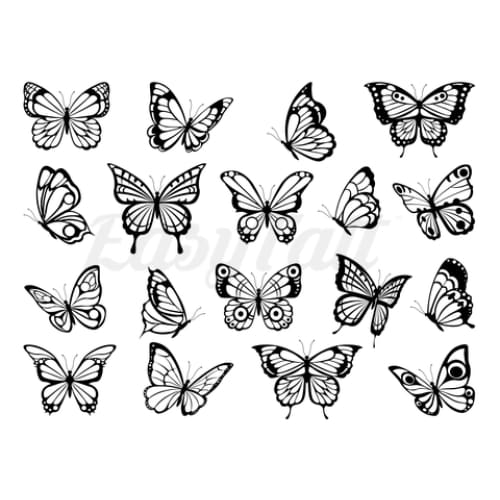 Black Butterflies Set